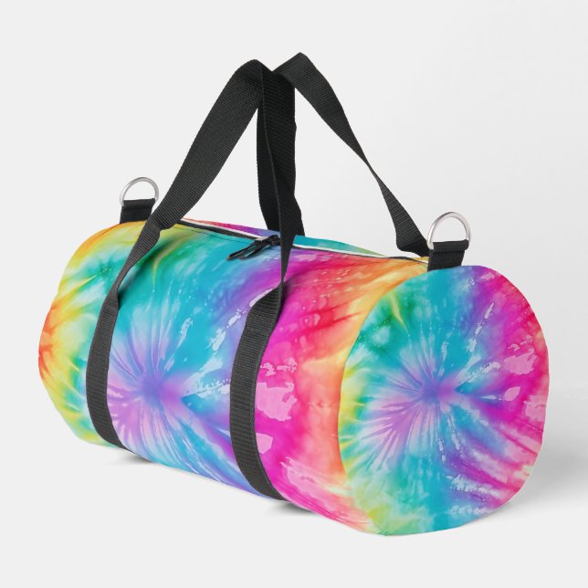 Sac De Sport Kit de weekender Tie Dye arc-en-ciel doux (Coin gauche)