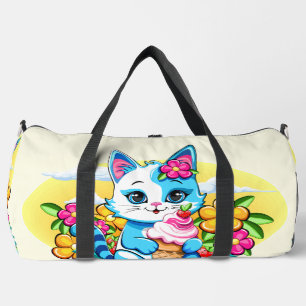 Sac De Sport Kitty Chat avec crème glacée Summer Kawaii Caractè