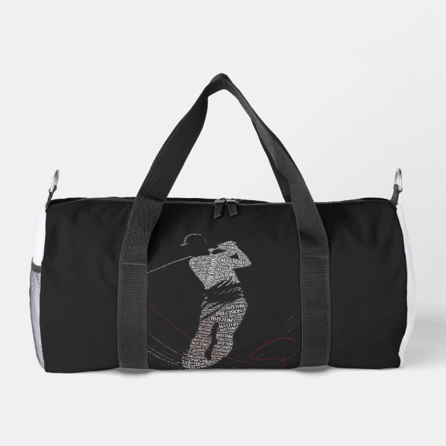 Sac De Sport La précision gagne tranquillement Golf Typographie (Verso)