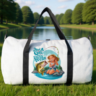 Sac De Sport La prise de Sérénité : Fille pêchant sur un rocher