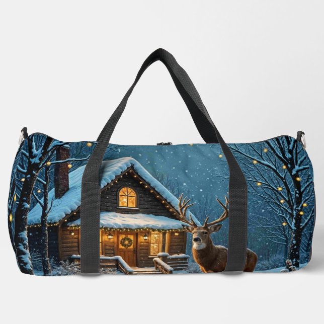 Sac De Sport La visite de Noël enneigée de Big Buck (Recto)