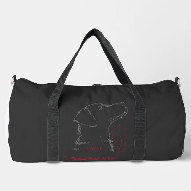 Sac De Sport Labrador Retriever Art typographique (Recto)