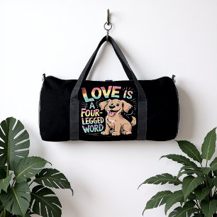 SAC DE SPORT L'AMOUR EST UN MOT À QUATRE PATTES