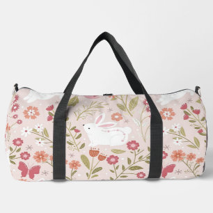 Sac De Sport Lapin et botaniques doux de style cottagecore