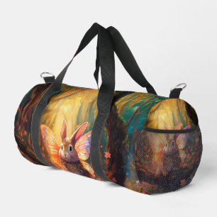 Sac De Sport Lapin Whimsical dans une forêt enchantée