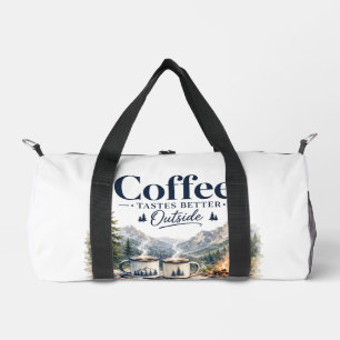 Sac De Sport Le café a meilleur goût à l'extérieur d'un feu de