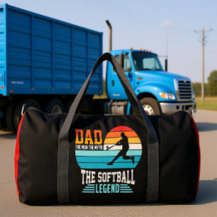 Sac De Sport Légende de softball de papa Sunset Rétro