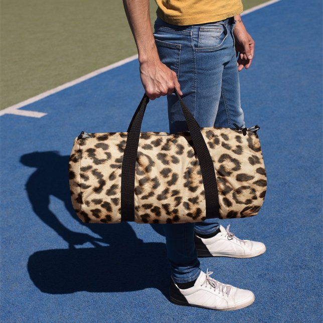 Sac De Sport Leopard en cuir Imprimer Motif Monogramme (Créateur téléchargé)