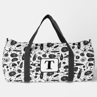 Sac De Sport L'ère atomique des années 1950 en noir et blanc fo