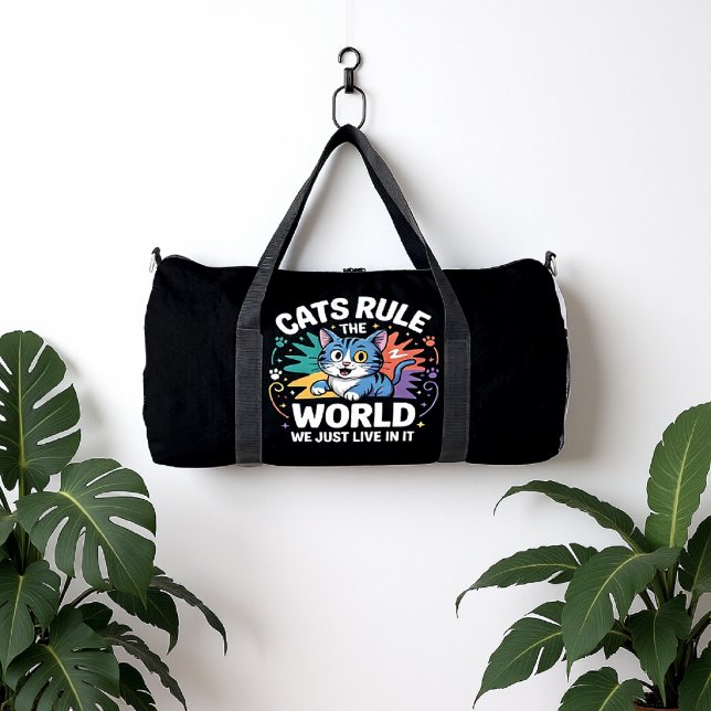SAC DE SPORT LES CHATS RÈGNENT SUR LE MONDE (Créateur téléchargé)