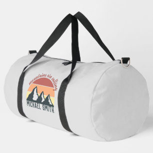 Sac De Sport Les montagnes pastel vintages appellent le monogra
