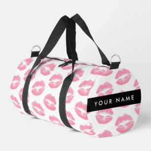 Sac De Sport Lèvres Roses, Baiser, Baguette à lèvres, Votre Nom