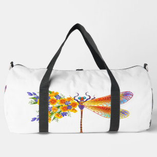 Sac De Sport libellule de fleurs jaunes