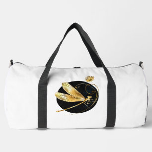Sac De Sport libellule d'or en cercle noir