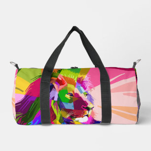 Sac De Sport Lion Colorful Prismatic Pop Art Design-62501