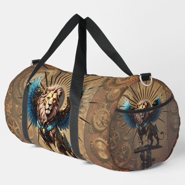 Sac De Sport Lion steampunk étonnant (Coin droit)