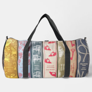 Sac De Sport Livres de Jane Austen + Citation (lilas et gris)