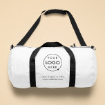 Sac De Sport Logo | Blanc simple minimaliste<br><div class="desc">A simple custom business model in a minimalist style which can be easily updated with your company logo and company slogan or info. If you need any help personalizing this product,  please contact me using the message button below and I'll be happy to help.</div>