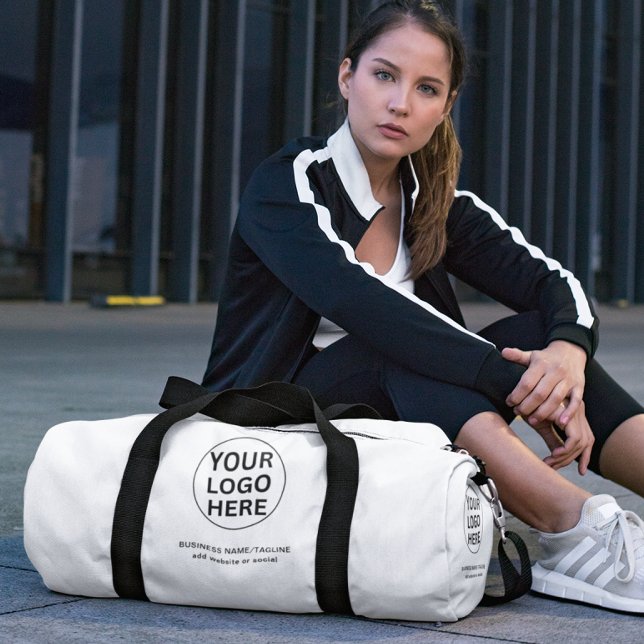 Sac De Sport Logo d'entreprise en noir et blanc (Créateur téléchargé)