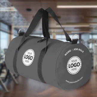 Sac De Sport Logo personnalisé / Nom / Site Web Gray Gym