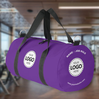 Sac De Sport Logo personnalisé/Nom/Site Web Gym Violet