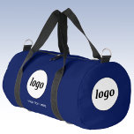 Sac De Sport Logo Texte promotionnel Affaires Marine Bleue<br><div class="desc">Ajoutez votre propre logo et du texte personnalisé à cette conception. Nom de votre entreprise, slogan, site Web ou numéro de téléphone. Minimaliste et professionnel. Idéal pour un produit promotionnel pour vos employés, employés, clients et clients. Idéal pour les salons, les voyages, les événements d'entreprise ou sportifs et les cadeaux....</div>