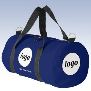 Sac De Sport Logo Texte promotionnel Affaires Marine Bleue