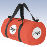Sac De Sport Logo Texte promotionnel Business Orange<br><div class="desc">Ajoutez votre propre logo et du texte personnalisé à cette conception. Nom de votre entreprise, slogan, site Web ou numéro de téléphone. Minimaliste et professionnel. Idéal pour un produit promotionnel pour vos employés, employés, clients et clients. Idéal pour les salons, les voyages, les événements d'entreprise ou sportifs et les cadeaux....</div>
