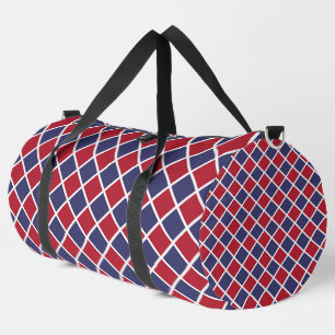 Sac De Sport Losange à carreaux grande rouge bleu blanc