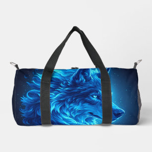 Sac De Sport Loup Bleu Majestueux Art de Faune Fantastique Lumi