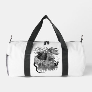 Sac De Sport Loup et corbeau avec crâne