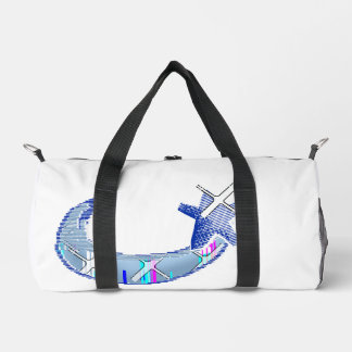 Sac de sport Lune et Étoile Cyber Glitch