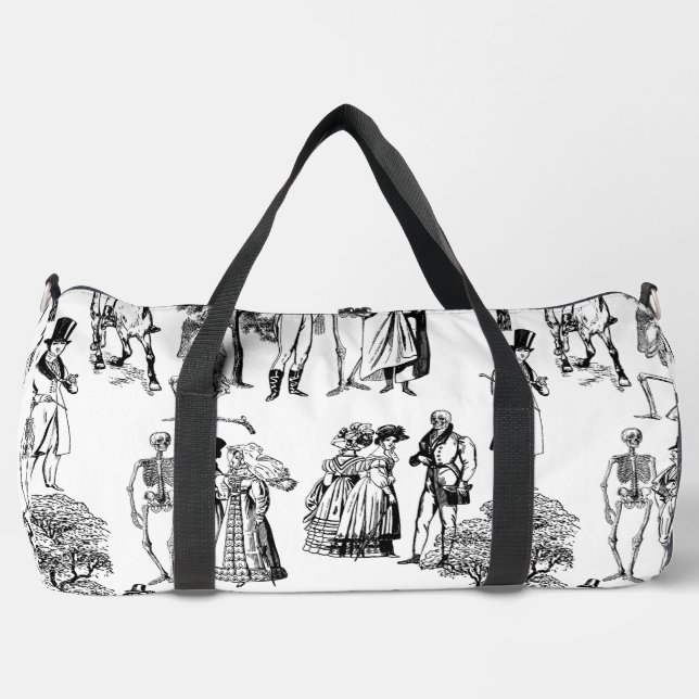 Sac De Sport macabre halloween régence squelette toile (Recto)