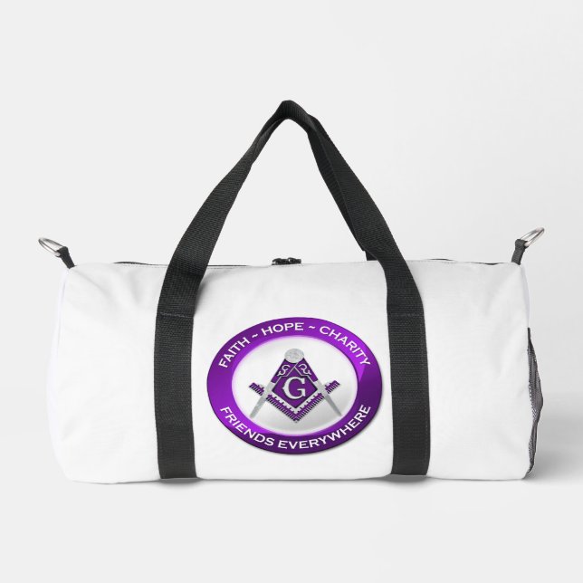 Sac de sport maçonnique violet (Recto)