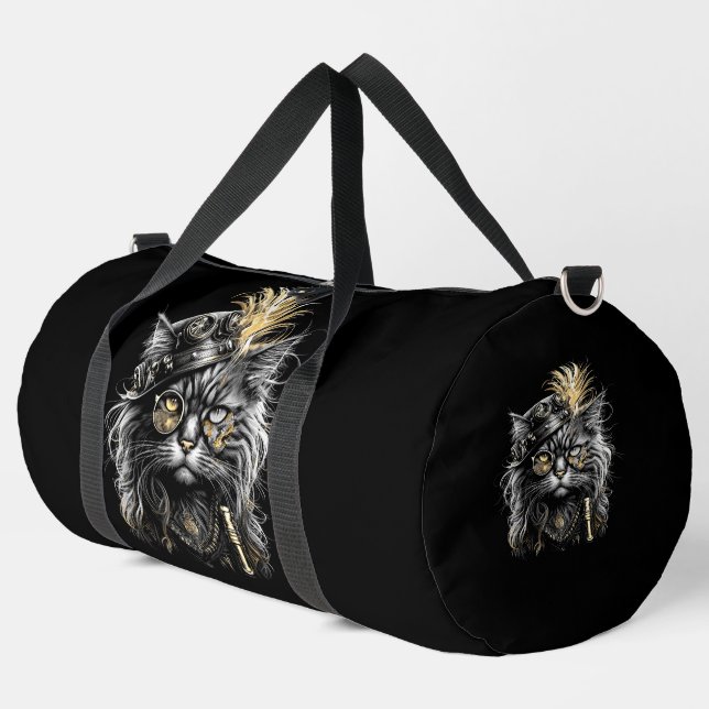 Sac De Sport Magnifique chat steampunk (Coin gauche)