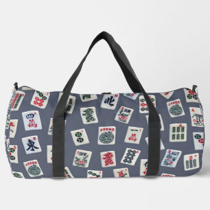 Sac De Sport Mahjong symboles carreaux bleu foncé