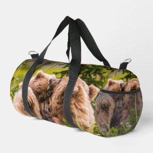Sac De Sport Mama bear nourrit ses deux petits, Lake Clark Nati