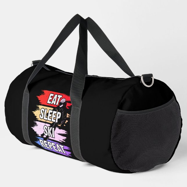 Sac De Sport Manger Sleep Ski Répéter Bold Ski Lover Design (Coin droit)
