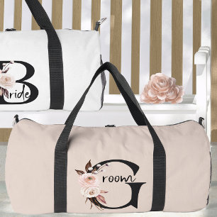 Sac De Sport Mariage Lettre Florale Bohème du Marié pour Nuit d