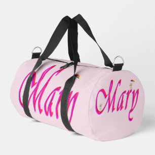 Sac De Sport "Marie" Nom de fille rose avec des ours en peluche