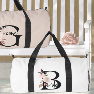 Sac De Sport Mariée Boho Floral Lettre Mariage Nuitée