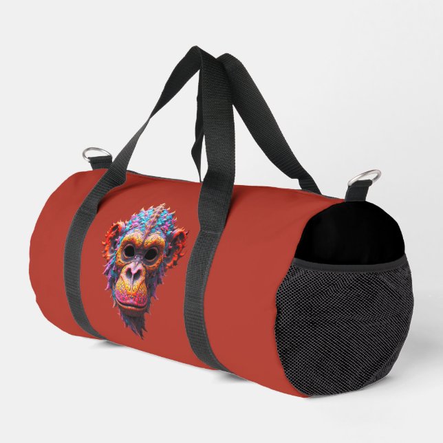 Sac De Sport Masque de chimpanzé orné (Coin droit)