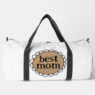 Sac De Sport Meilleure MAMAN Bordure Ondulée Personnalisée