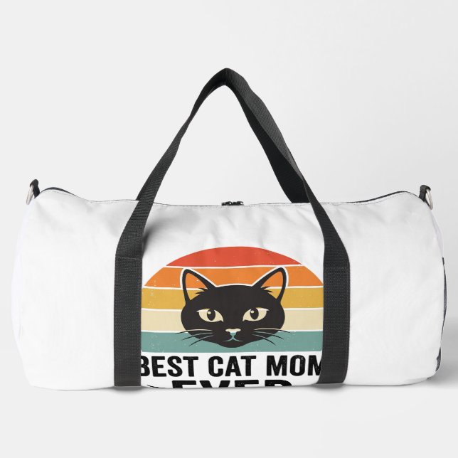 Sac De Sport Meilleure Maman de Chat Retro Visage de Chat Desig (Recto)
