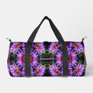 Sac De Sport Miel Abee Sur Fleur Aster Abstrait Personnalisé
