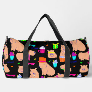 Sac De Sport mignon capybara drôle animal noir