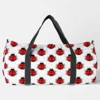 Mignon motif de coccinelles rouges et insecte joye