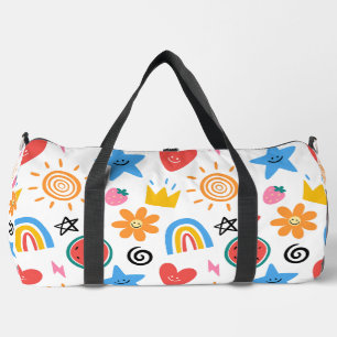 Sac De Sport Mignons gribouillages d'été - motif transparent fa