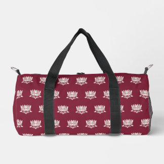 Sac De Sport Minimal Burgundy Lotus Floral Yoga Wellness