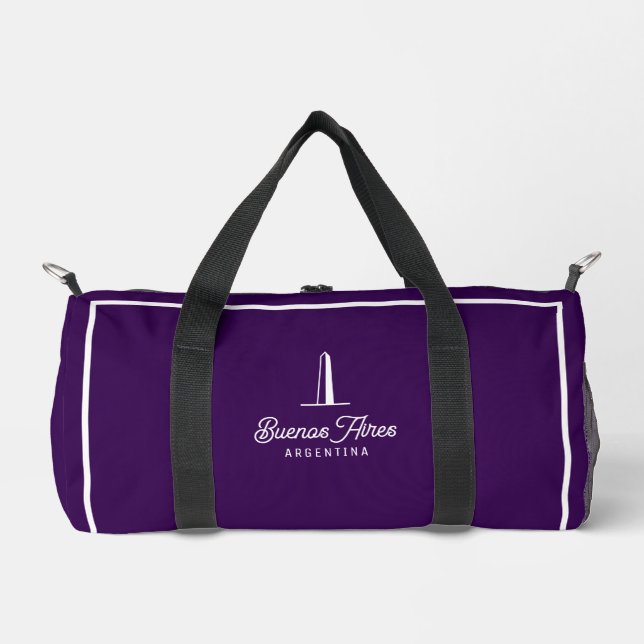 Sac de sport minimal rétro Buenos Aires Argentine (Recto)